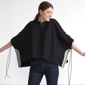 Cynthia Rowley embroidered cotton poncho